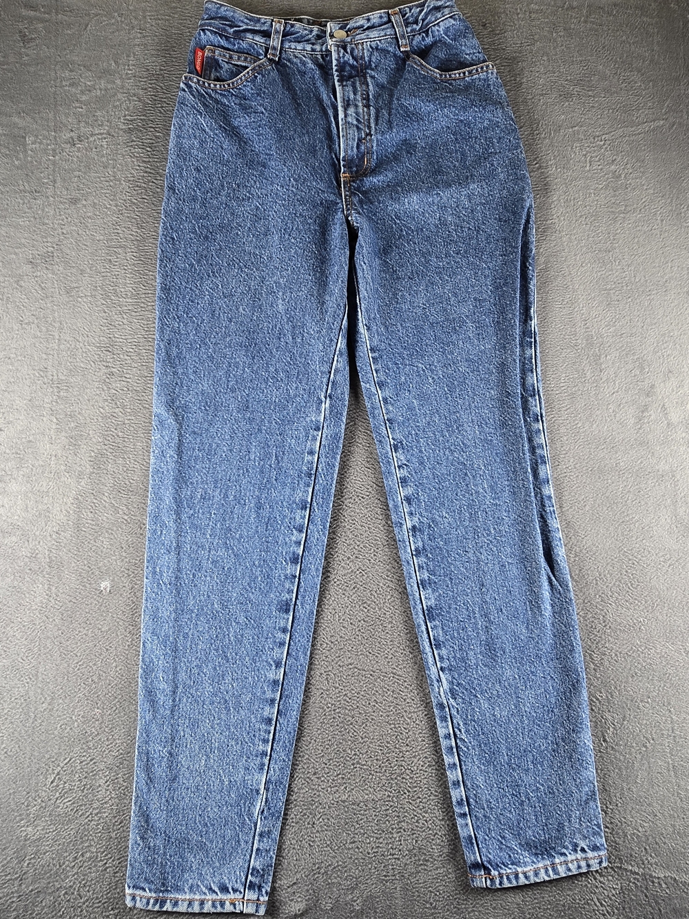 Vtg 90s Bongo Gene Montesano Mom Jeans 9 High Rise Tapered USA Blue Denim 26x31